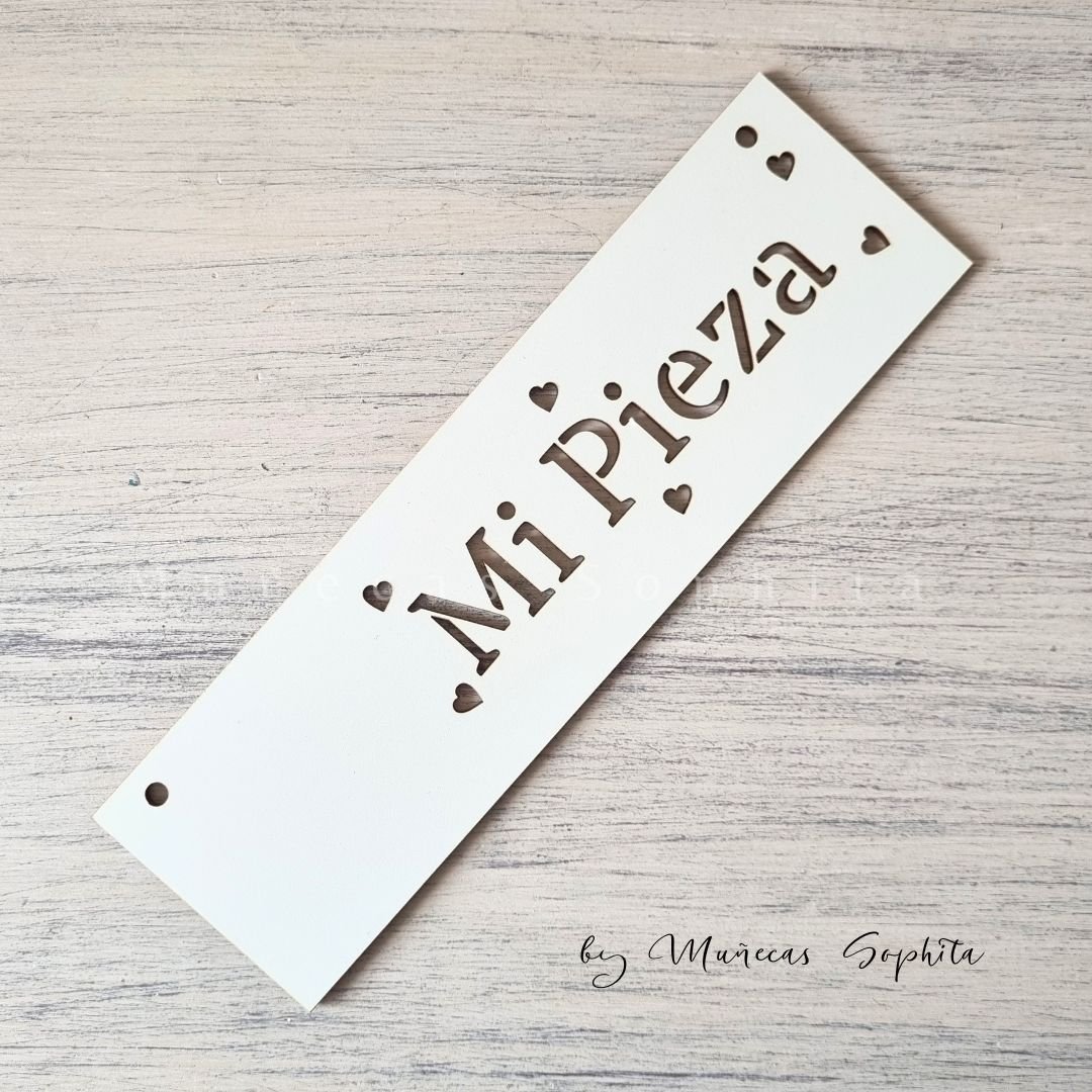 Letrero Mi Pieza (Blanco)