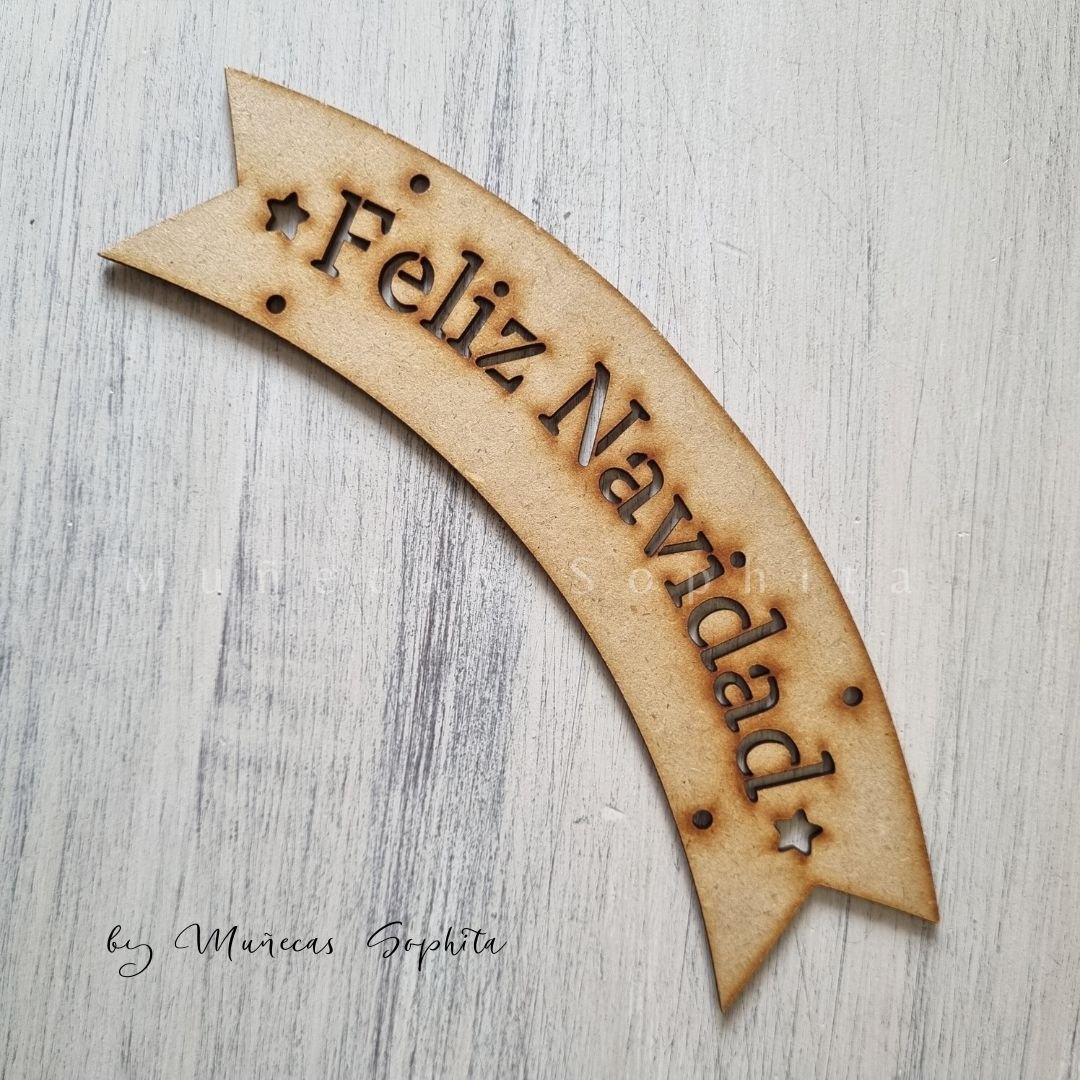 Letrero Feliz Navidad (Natural)