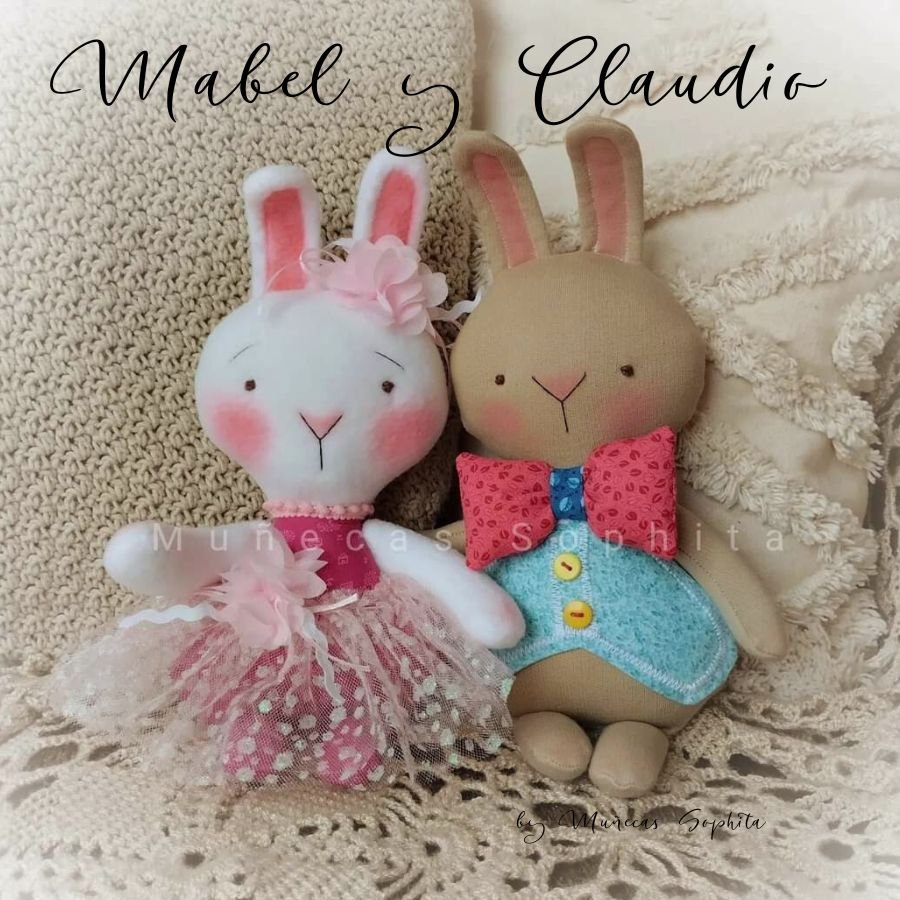 Molde Conejos Mabel y Claudio
